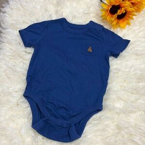 New Baby Gap Brannan's Favorites Organic Cotton Navy Blue Onesie 18-24M Bodysuit